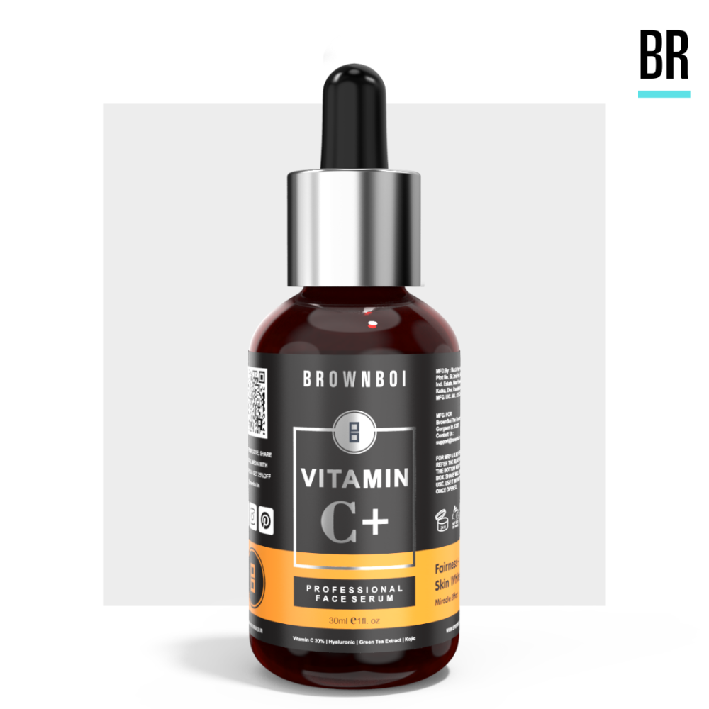 BrownBoi 20% Vitamin C + 1% Hyaluronic + 1% kojic Acid Face Serum