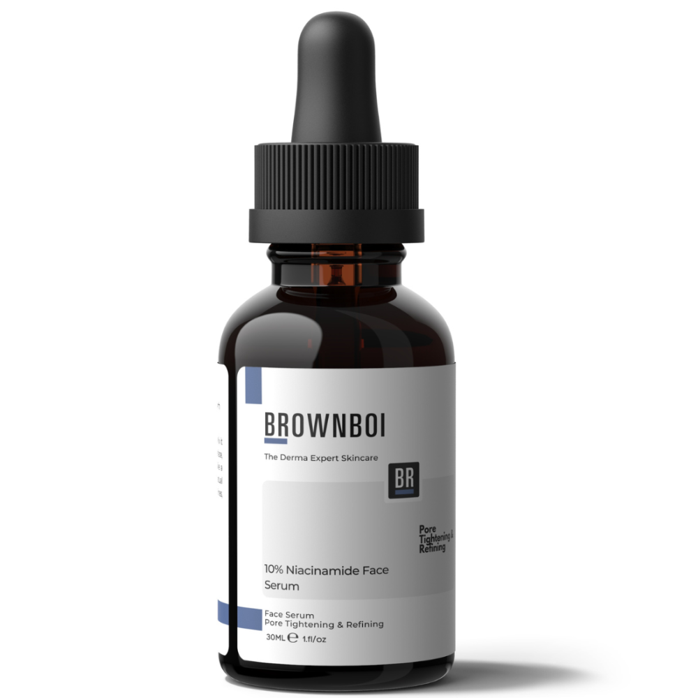 BrownBoi 10% Niacinamide (Vitamin B3) TightPores Face Serum, Pore Minimizing & Tightening