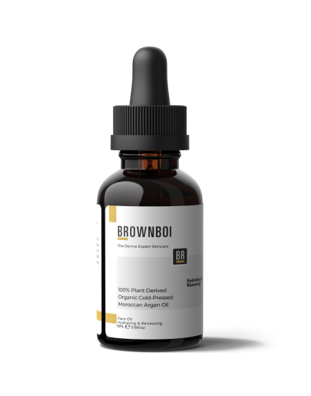 BrownBoi 100% Plant Derived Organic Moroccan Argan Oil, Face Oil Hydrating & Renewing