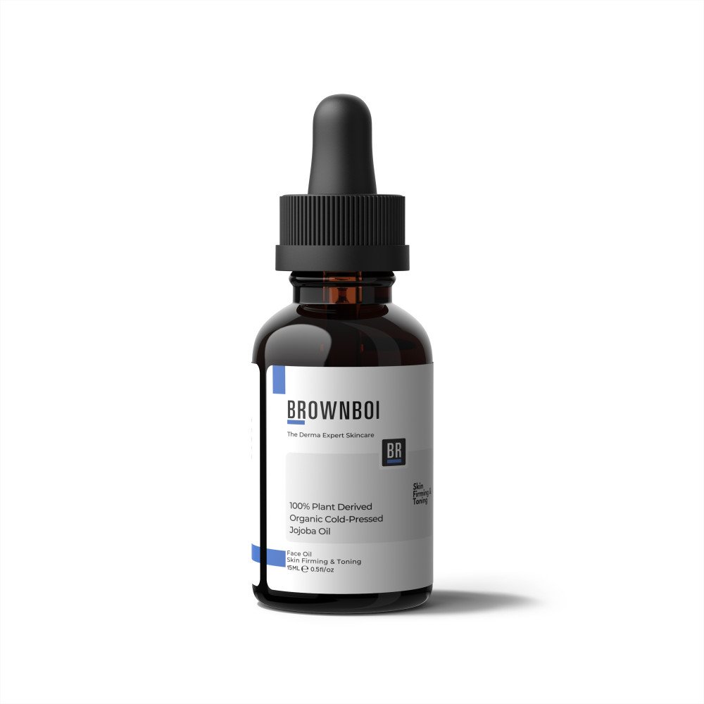 BrownBoi 100% Organic Cold Pressed Jojoba Oil, Face Oil For Skin Firming & Toning