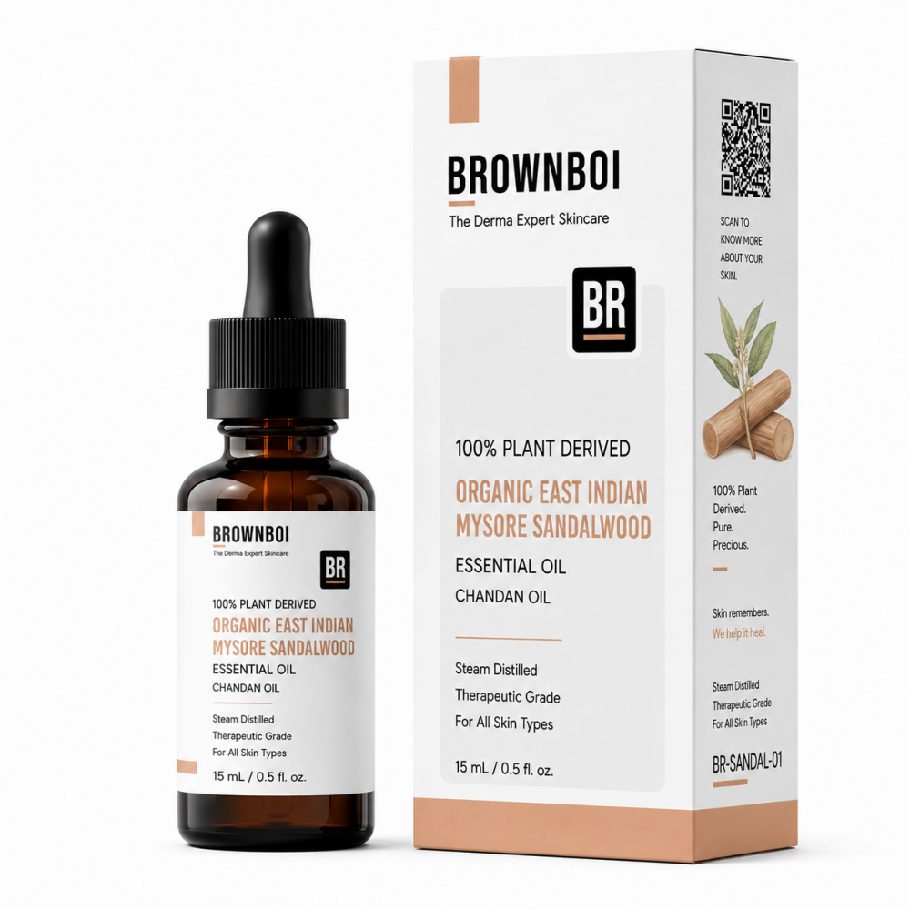 BrownBoi 100% Plant Derived Organic East Indian Mysore Sandalwood Essential Oil, Chandan Oil