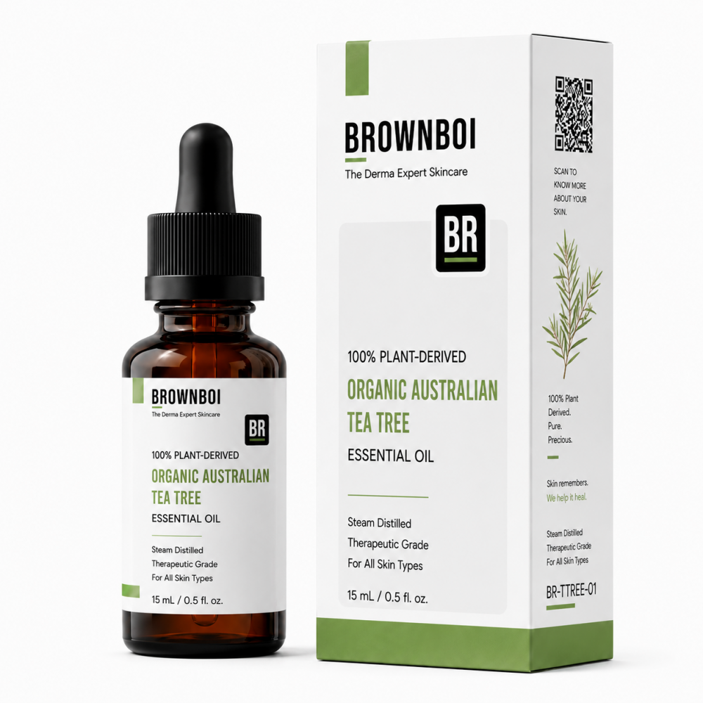 BrownBoi 100% Plant Derived Organic Australian Tea Tree Essential Oil, Melaleuca Alternifolia Oil