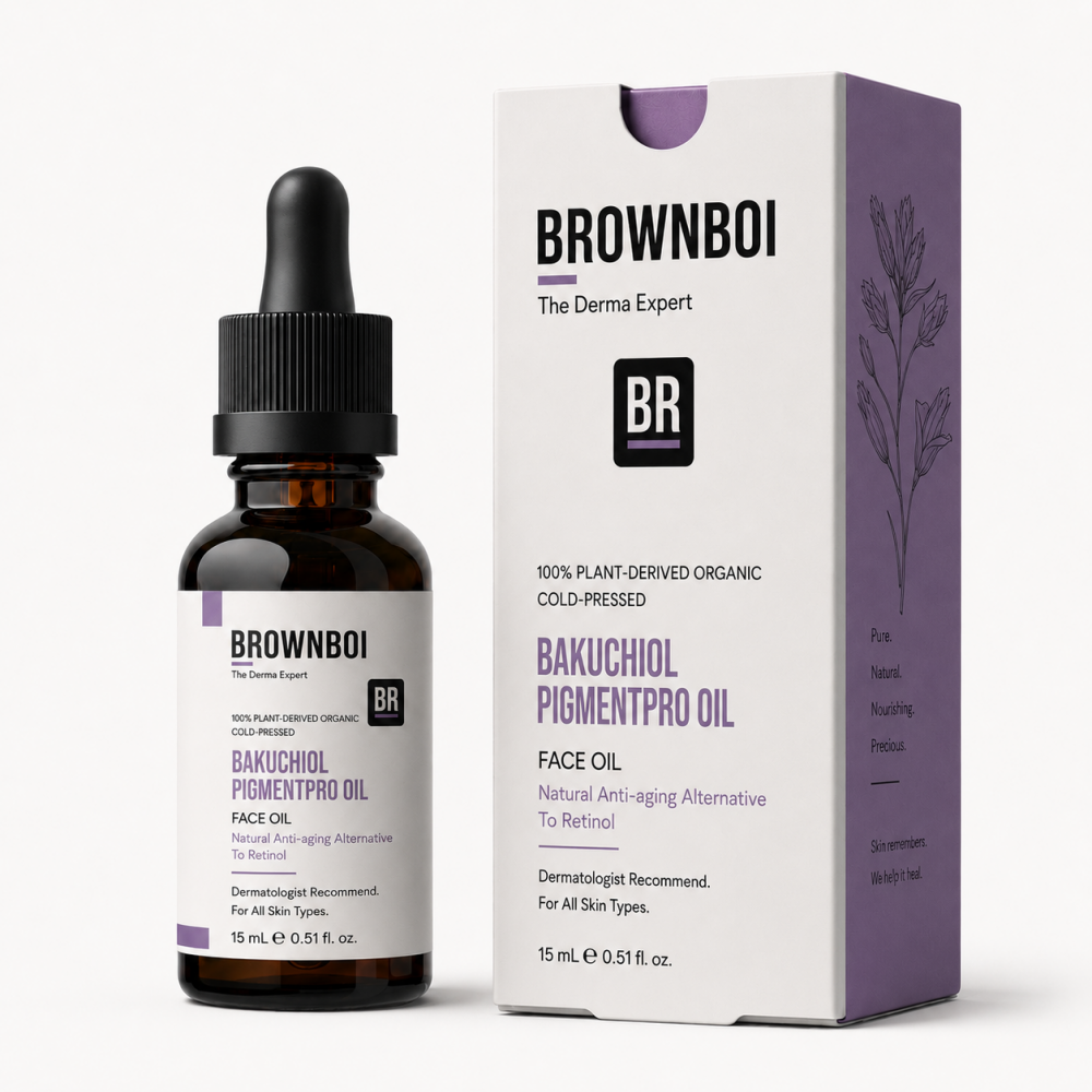 BrownBoi 100% Plant Derived Organic Bakuchiol PigmentPro Oil, Face Oil Natural Anti-aging Alternative To Retinol
