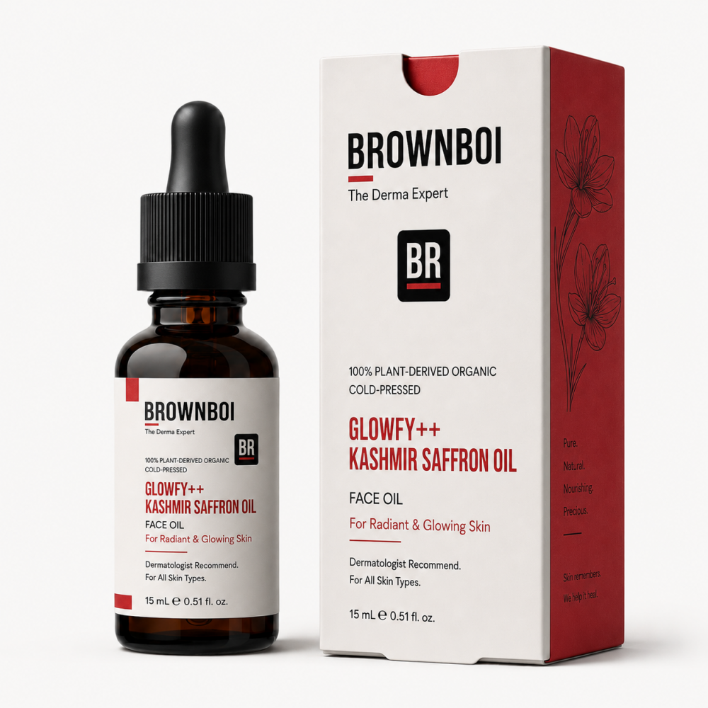 BrownBoi 100% Plant Derived Organic Cold-Pressed Glowfy++ Kashmir Saffron Oil