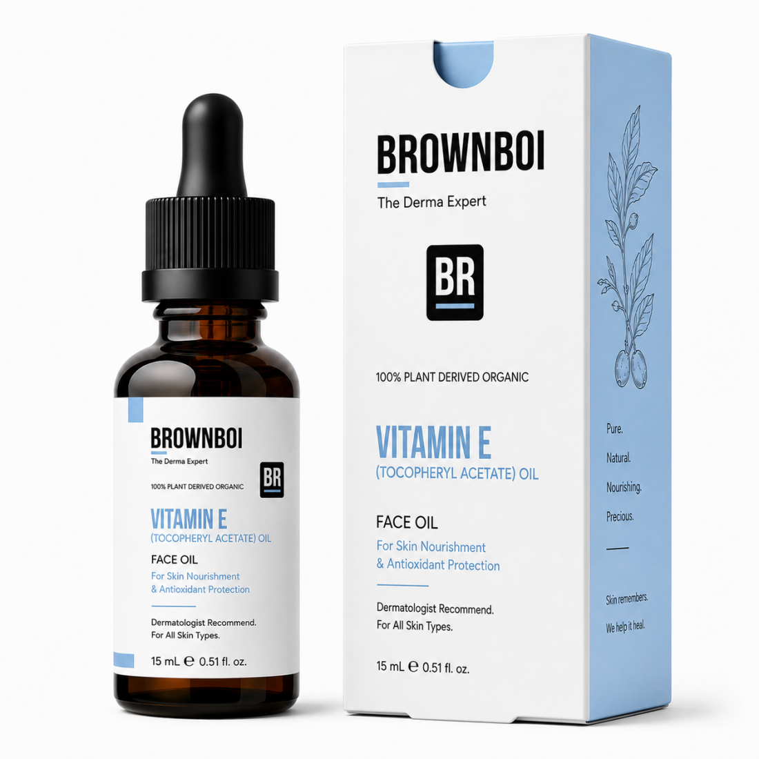 BrownBoi 100% Plant Derived Organic Vitamin E (Tocopheryl Acetate) Oil