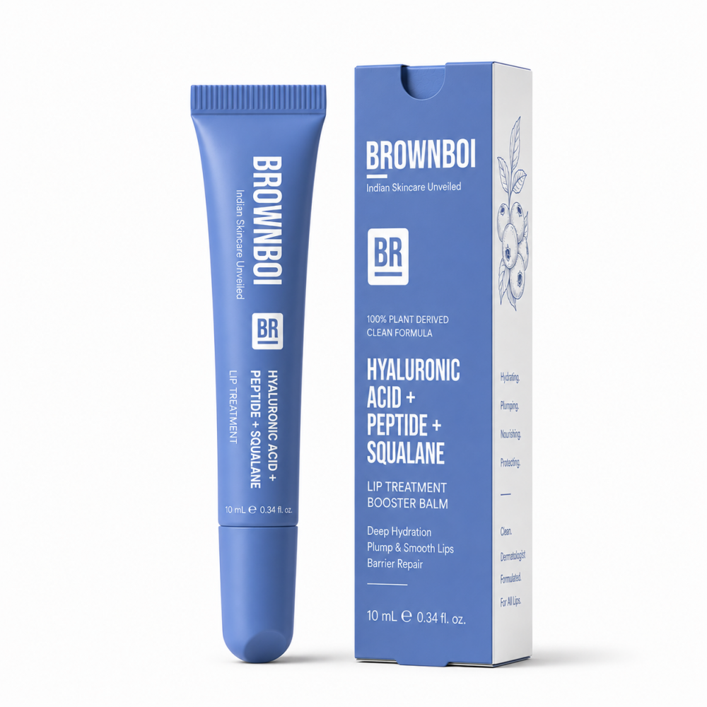 BrownBoi Hyaluronic Acid + Peptide + Squalane Lip Treatment Booster Balm